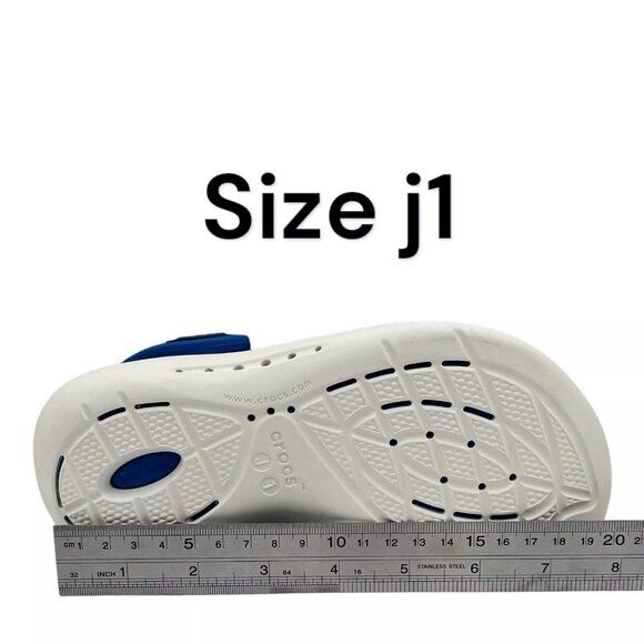 Crocs LiteRide Youth Girls Slip-on Clogs Size 1 (J1) Navy Water Friendly & Comfy - Picture 10 of 14